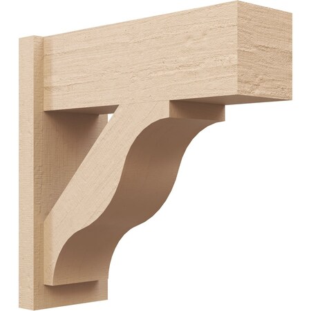 Ekena Millwork 8-in W x 22-in D x 22-in H Funston Block Rough Cedar Woodgrain TimberThane Outlooker, Primed Tan OUTUR080X22X22FST44RCPR